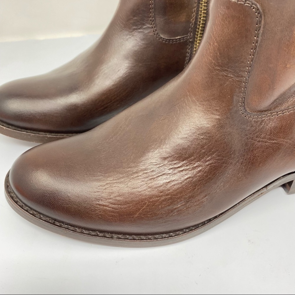 Frye Leather Side Zip Ankle Boots Melissa Button Short SZ 6.5B - Picture 5 of 11